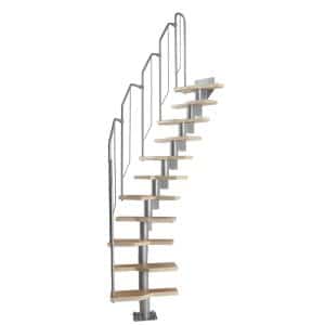 Dolle Systemtreppe mit Raumsparstufen inkl. Geländer FSC