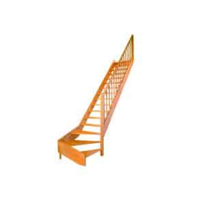 Dolle Wangentreppe Paris 1/4 gewendelt ohne Setzstufen Fichte FSC