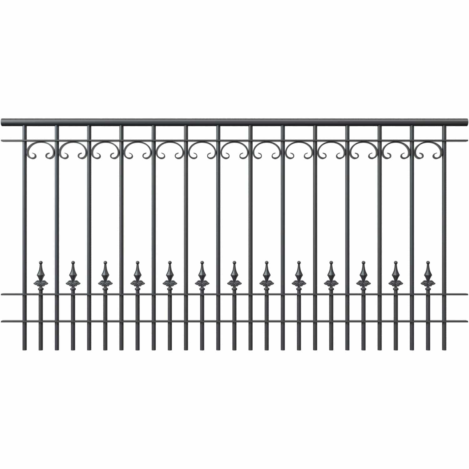 Eleo Metallgeländer Lucca 90 cm x 96 cm pulverbeschichtet Anthrazit