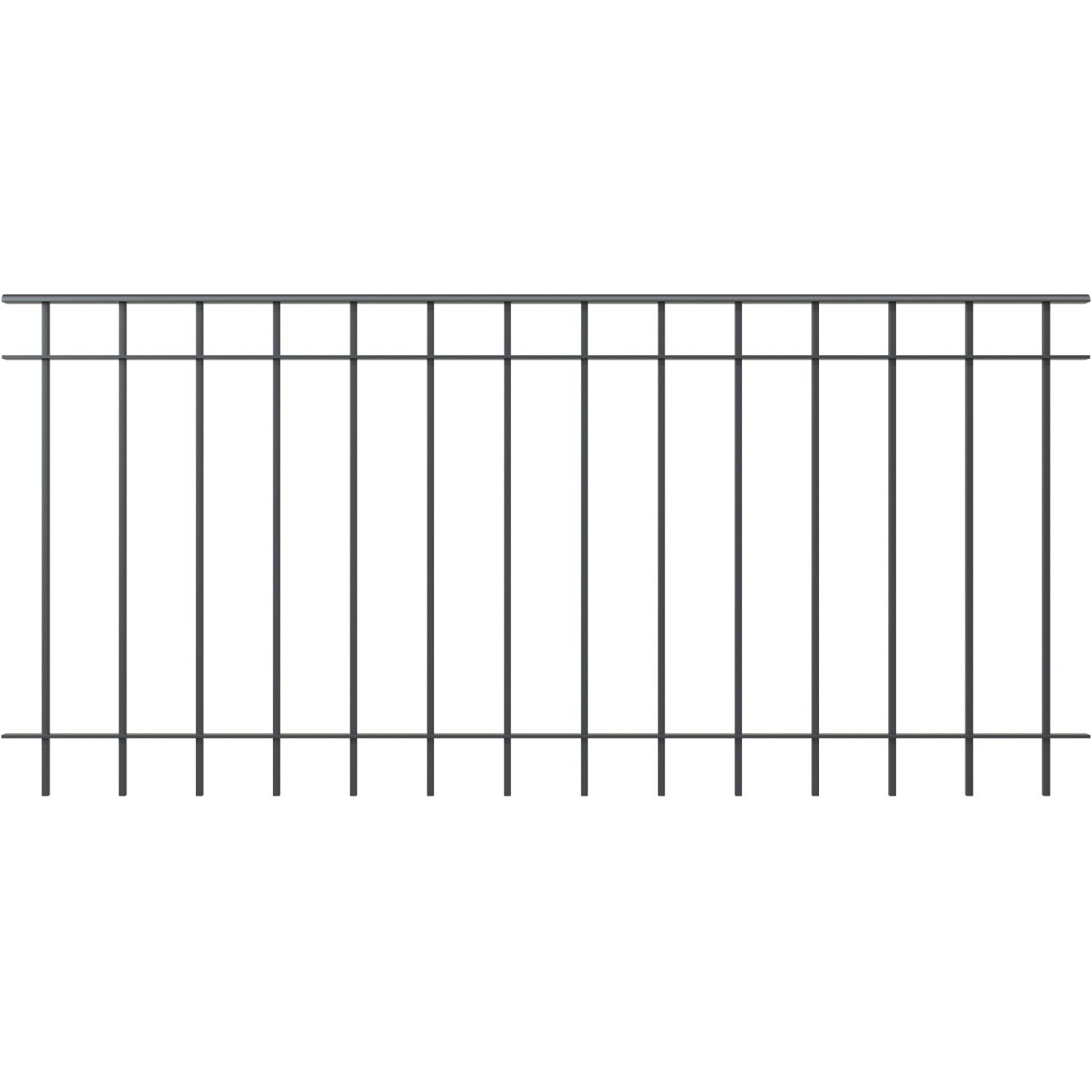 Eleo Metallgeländer Padua 90 cm x 192 cm pulverbeschichtet Anthrazit