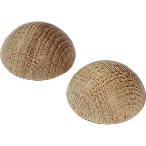 Endkappen-Set für Holzhandlauf ø 40 mm Eiche 2 Stück