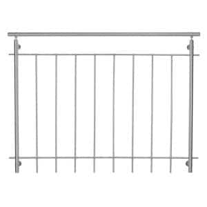 Geländerset für raumhohe Fenster senkrecht 120 cm