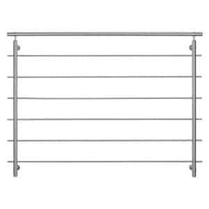 Geländerset für raumhohe Fenster waagerecht 120 cm