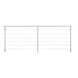 Geländerset für raumhohe Fenster waagerecht 250 cm