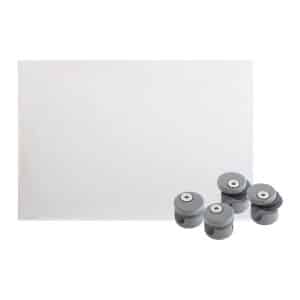 Kordo Geländerschutzplatte Mit 4-er Set Befestigungsstützen Grau