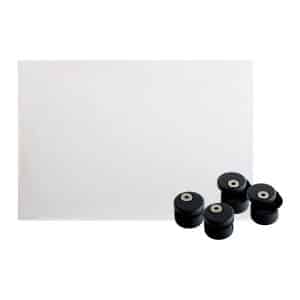 Kordo Geländerschutzplatte Mit 4-er Set Befestigungsstützen Weiß