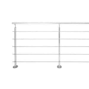 Kordo Geländerset 2m Alu Bodenbefestigung Alu Inoline