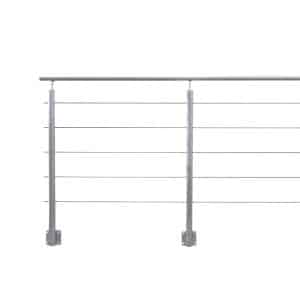 Kordo Geländerset 2m Alu Grau Seitliche Befestigung Opalu