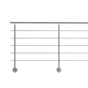 Kordo Geländerset 2m Alu Grau Seitliche Befestigung  Prestio