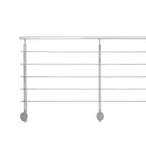 Kordo Geländerset 2m Alu Seitliche Befestigung Alu Inoline