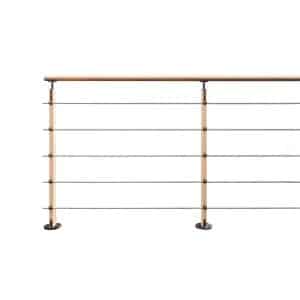 Kordo Geländerset 2m Buchenholz Bodenbefestigung Hesta