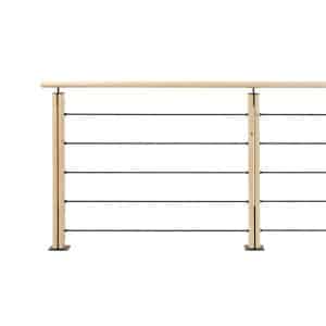 Kordo Geländerset 2m Tannenholz Bodenbefestigung Graphit