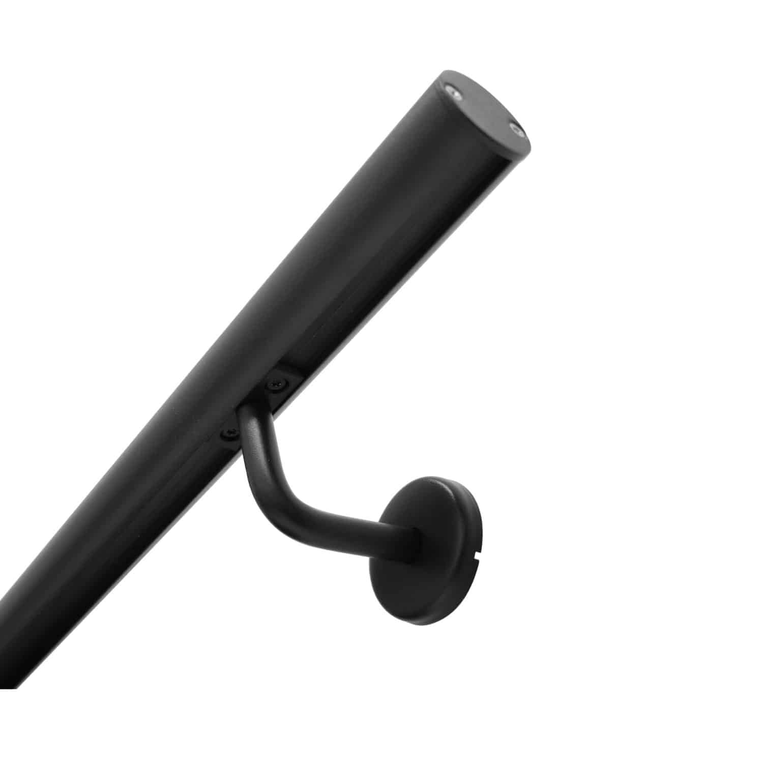 Kordo Wandhandlauf-Set Aluminium und Stützen Schwarz Opalu