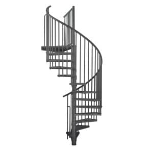 Minka Außentreppe Rondo Zink Ø 160 cm Anthrazit