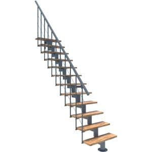 Minka Mittelholmtreppe Comfort Top Buche Grau Geschoßhöhe bis 312 cm