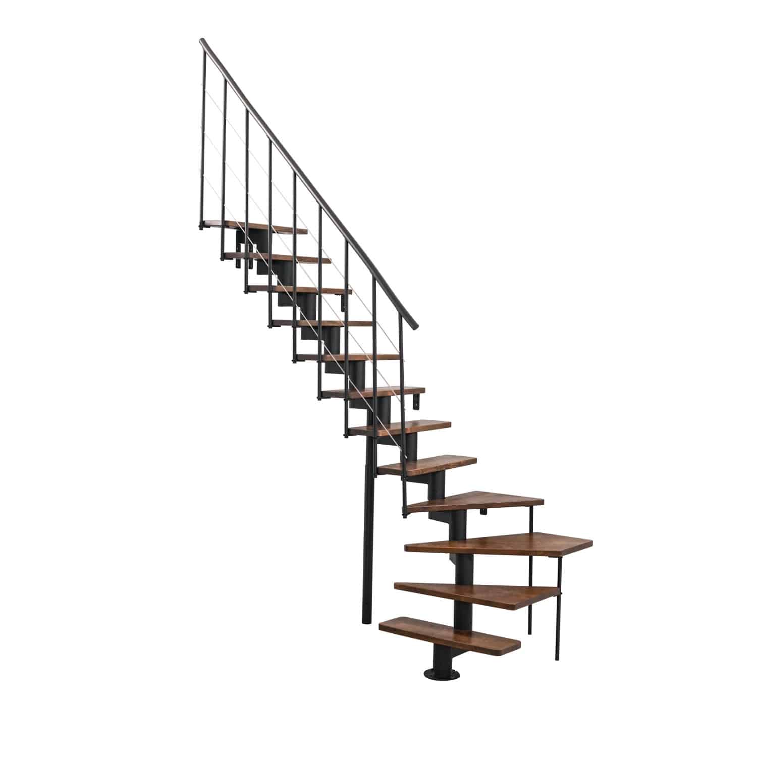 Minka Mittelholmtreppe Comfort Top Turn Walnuss Schwarz