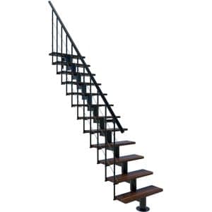 Minka Mittelholmtreppe Comfort Top Walnuss Schwarz Geschoßhöhe bis 312 cm