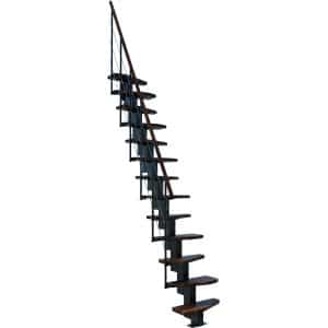 Minka Raumspartreppe Quatro Walnuss Schwarz Geschoßhöhe bis 298 cm