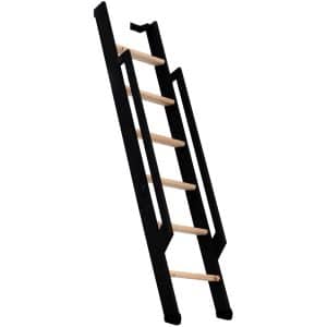 Minka Raumspartreppe Strong Buche Schwarz/Anthrazit mit 6 Stufen Höhe 152 cm