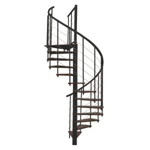 Minka Spindeltreppe Fusion Ø 120 cm Walnuss