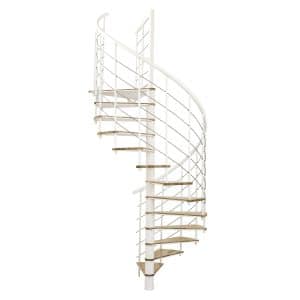 Minka Spindeltreppe Fusion Ø 140 cm Eiche Weiß
