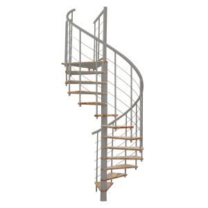 Minka Spindeltreppe Fusion Ø 140 cm Grau-Buche Hell
