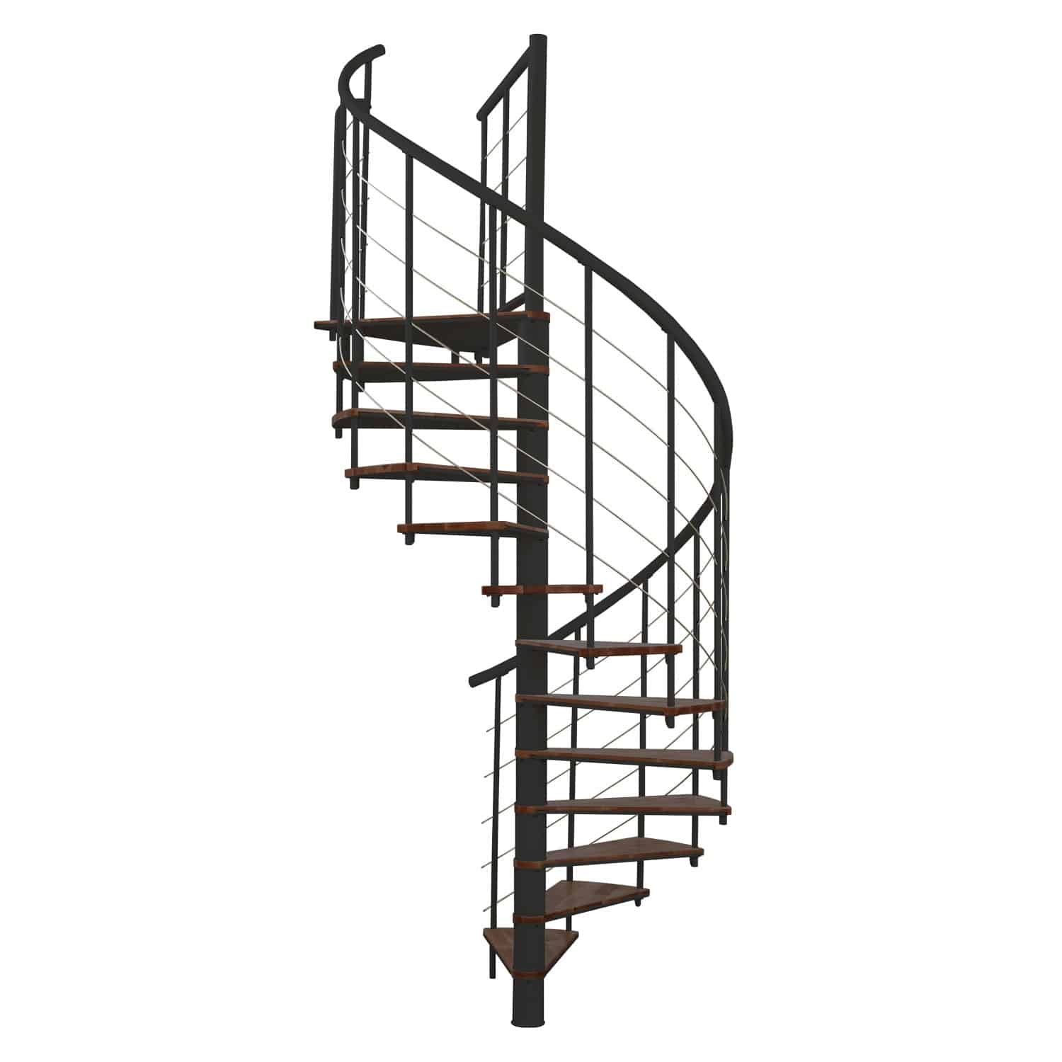Minka Spindeltreppe Fusion Ø 140 cm Walnuss