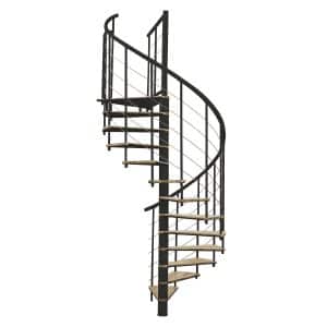 Minka Spindeltreppe Fusion Ø 160 cm Eiche Schwarz
