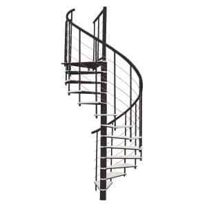 Minka Spindeltreppe Fusion Ø 160 cm Schwarz-Weiß