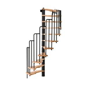 Minka Spindeltreppe Metallica Buche-Schwarz 130 cm