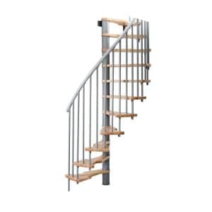 Minka Spindeltreppe Metallica Smart Buche Grau 130 cm