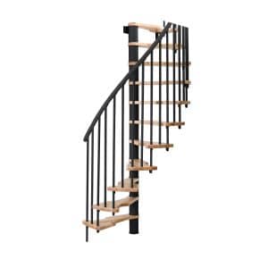 Minka Spindeltreppe Metallica Smart Buche-Schwarz 130 cm