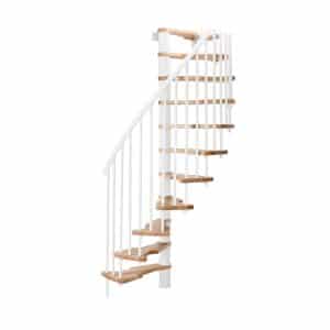 Minka Spindeltreppe Metallica Smart Buche-Weiß 130 cm