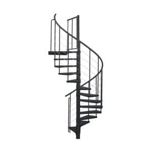 Minka Spindeltreppe Spino Smart Ø 140 cm Schwarz