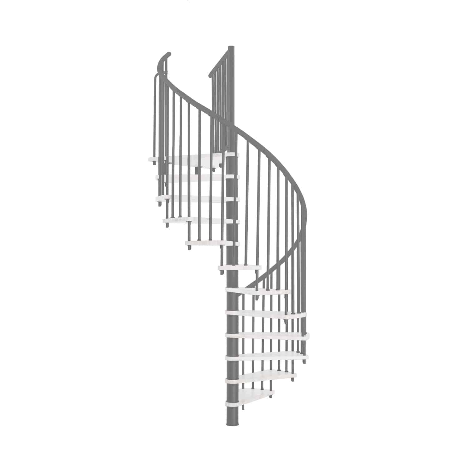 Minka Spindeltreppe Spiral Effect Ø 120 cm Grau-Weiß