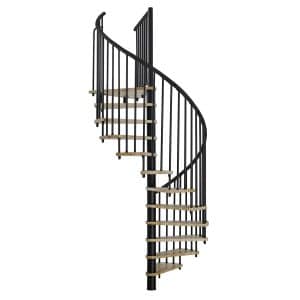 Minka Spindeltreppe Spiral Effect Ø 140 cm Eiche Schwarz