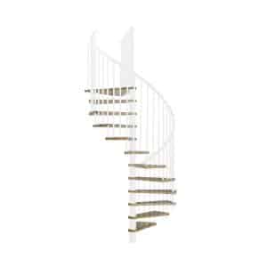 Minka Spindeltreppe Spiral Effect Ø 160 cm Eiche Weiß
