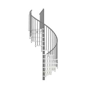 Minka Spindeltreppe Spiral Effect Ø 160 cm Grau-Weiß