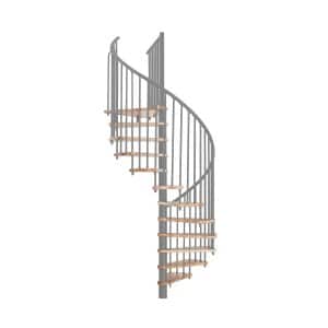 Minka Spindeltreppe Spiral Smart Buche Grau 100 cm