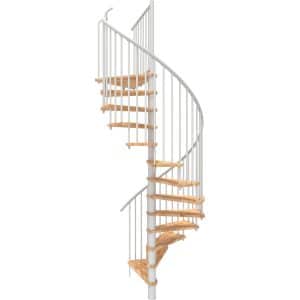 Minka Spindeltreppe Spiral Smart Buche Weiß Ø140 cm Geschoßhöhe bis 305