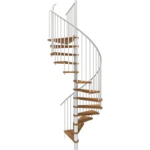 Minka Spindeltreppe Spiral Smart Eiche Weiß Ø160 cm Geschoßhöhe bis 305