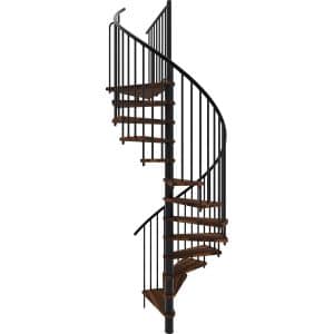 Minka Spindeltreppe Spiral Smart Walnuss Schwarz Ø140cm Geschoßhöhe bis 305