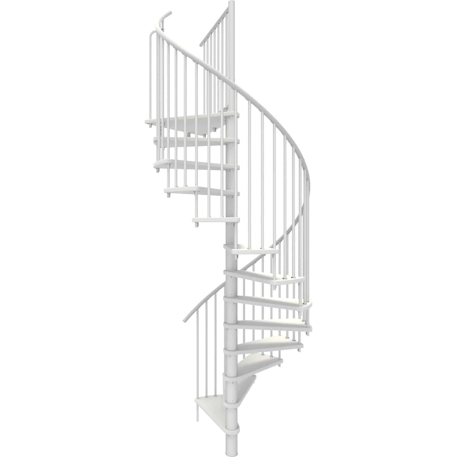 Minka Spindeltreppe Spiral Smart Weiß Ø140 cm Geschoßhöhe bis 305