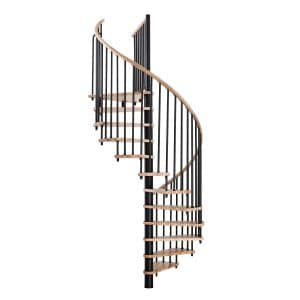 Minka Spindeltreppe Spiral Wood Buche Schwarz Ø 140 cm Geschosshöhe bis 305