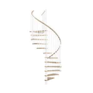 Minka Spindeltreppe Spiral Wood Eiche Weiß 160 cm