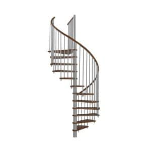 Minka Spindeltreppe Spiral Wood Walnuss-Grau 140 cm