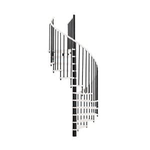 Minka Spindeltreppe Spiral Wood Weiß Schwarz 140 cm