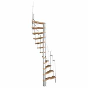 Minka Spindeltreppe Suono 140 cm x 78 cm Buche-Weiß