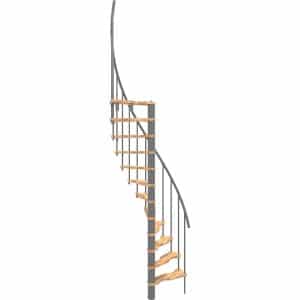 Minka Spindeltreppe Suono Smart Buche Grau 120x68 cm Geschoßhöhe bis 305