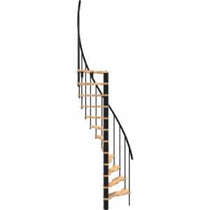 Minka Spindeltreppe Suono Smart Buche Schwarz 120x68 cm Geschoßhöhe bis 305